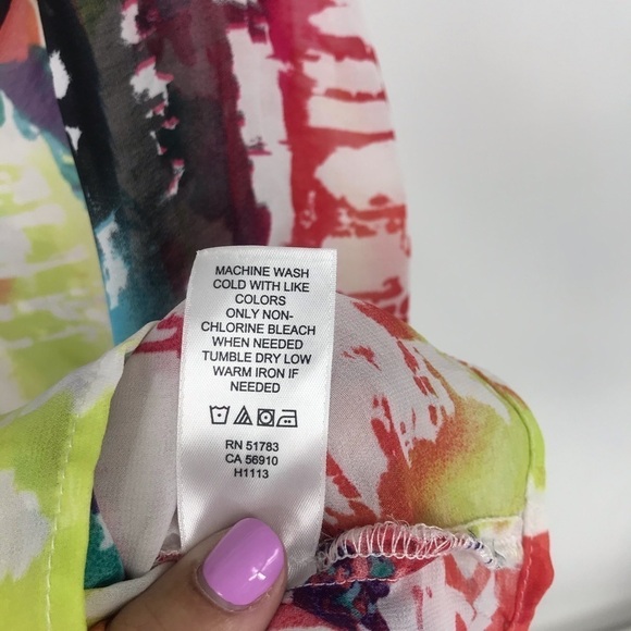 Studio Y Sheer Cage Colorful Strap Tank Top - Picture 7 of 8